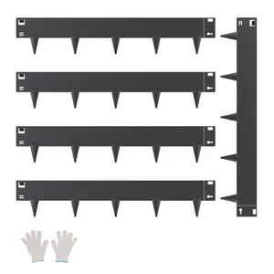 VEVOR Steel Landscape Edging 5 Packs 39 x 4in Rust-Resistant Edging Border Black