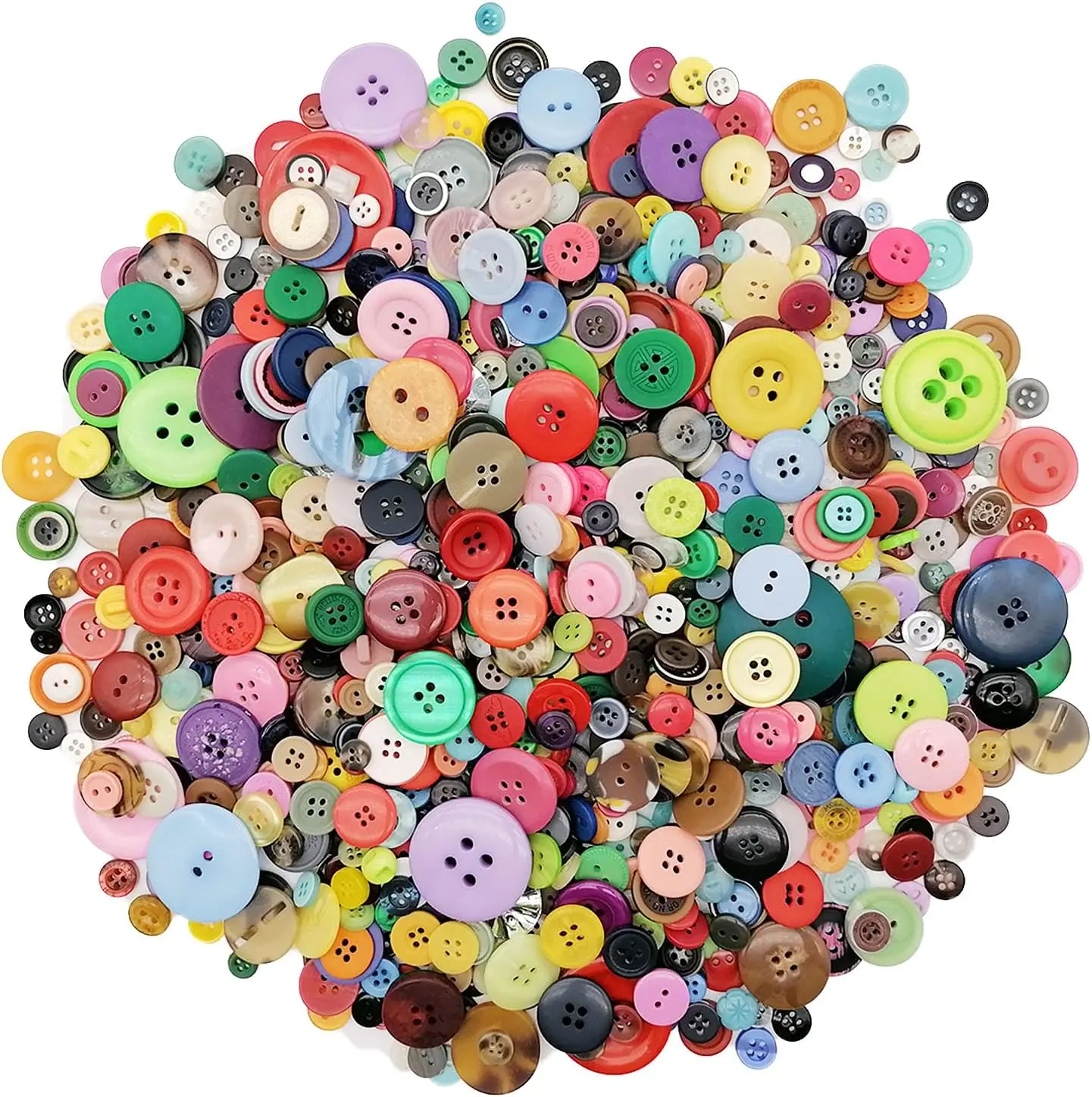 600-700Pcs Multicolor Buttons for Crafts Bulk Multicolor Craft Buttons Assorted Size for Sewing DIY Crafts Decoration