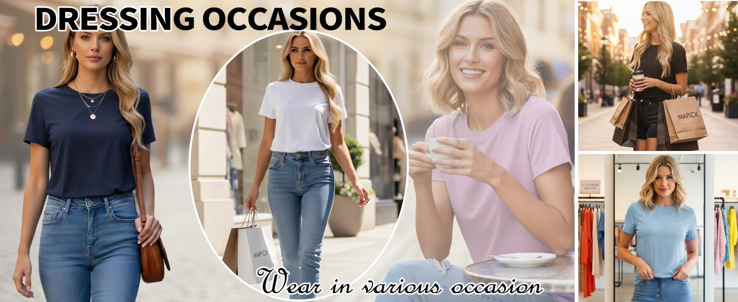 【Limited time deal】【Fast Shipping】Women's Short Sleeve T-Shirts Multipack, Loose/Relaxed Fit Solid Color Round Neck Casual Tee Tops Women Underwear Summer Tshirt #SummerVibes(T-shirt only) Womenswear Essential 【Limited time deal】【Fast Shipping】Women's Short Sleeve T-Shirts Multipack, Loose/Relaxed Fit Solid Color Round Neck Casual Tee Tops Women Underwear Summer Tshirt #SummerVibes(T-shirt only) Womenswear Essential