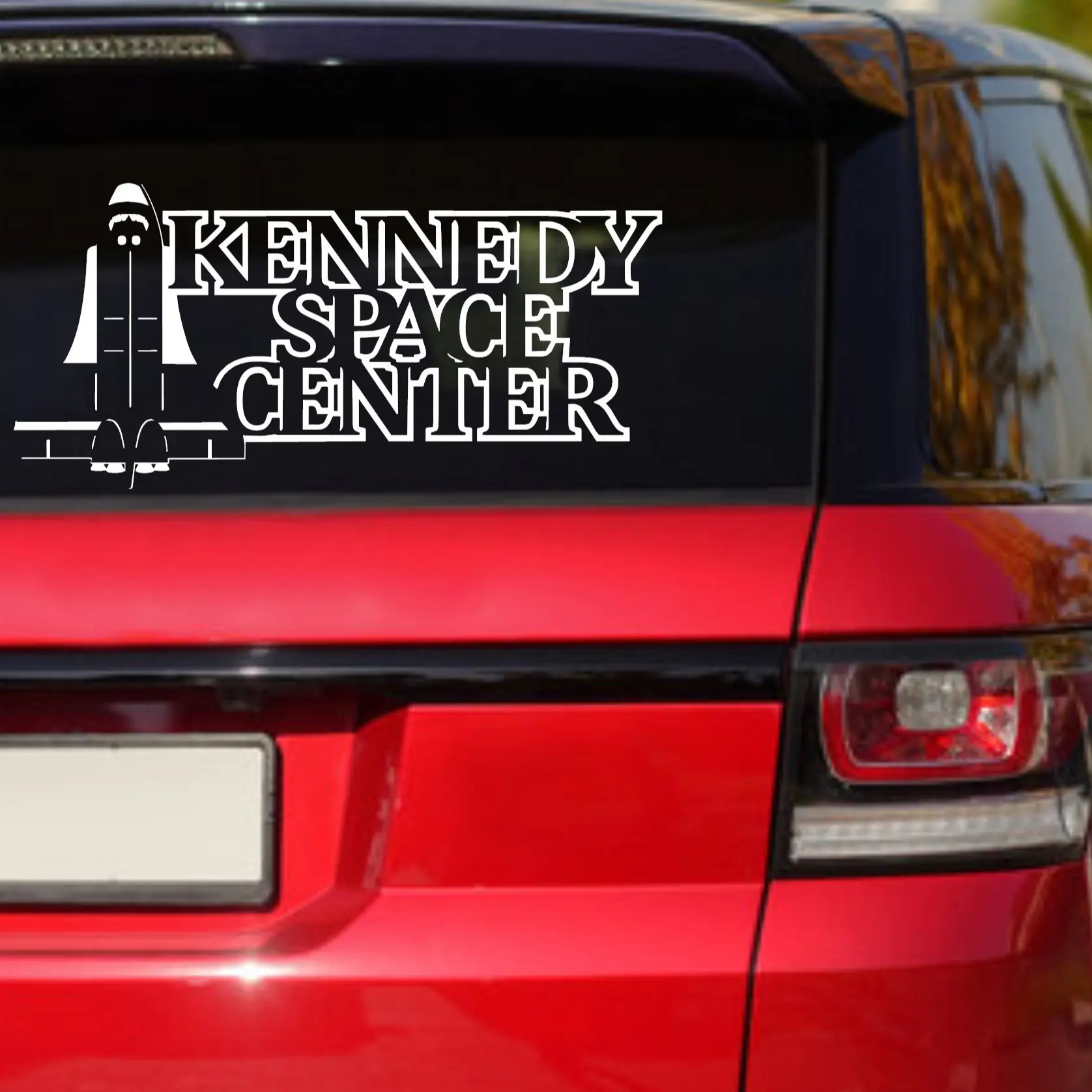 THROWBACK to the 80s "Kennedy Space Center" vinyl window sticker for any car, truck, or SUV