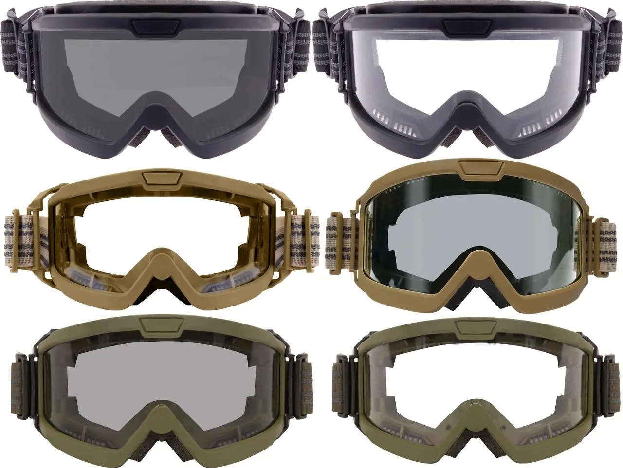 Tactical Ballistic Goggles OTG Anti-Fog Anti-Scratch UV 400 Military Lightweight