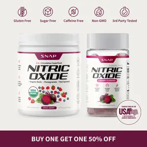 Snap Supplements - Nitric Oxide Beet Powder + Nitric Oxide Gummies - Circulation & Performance Support Bundle