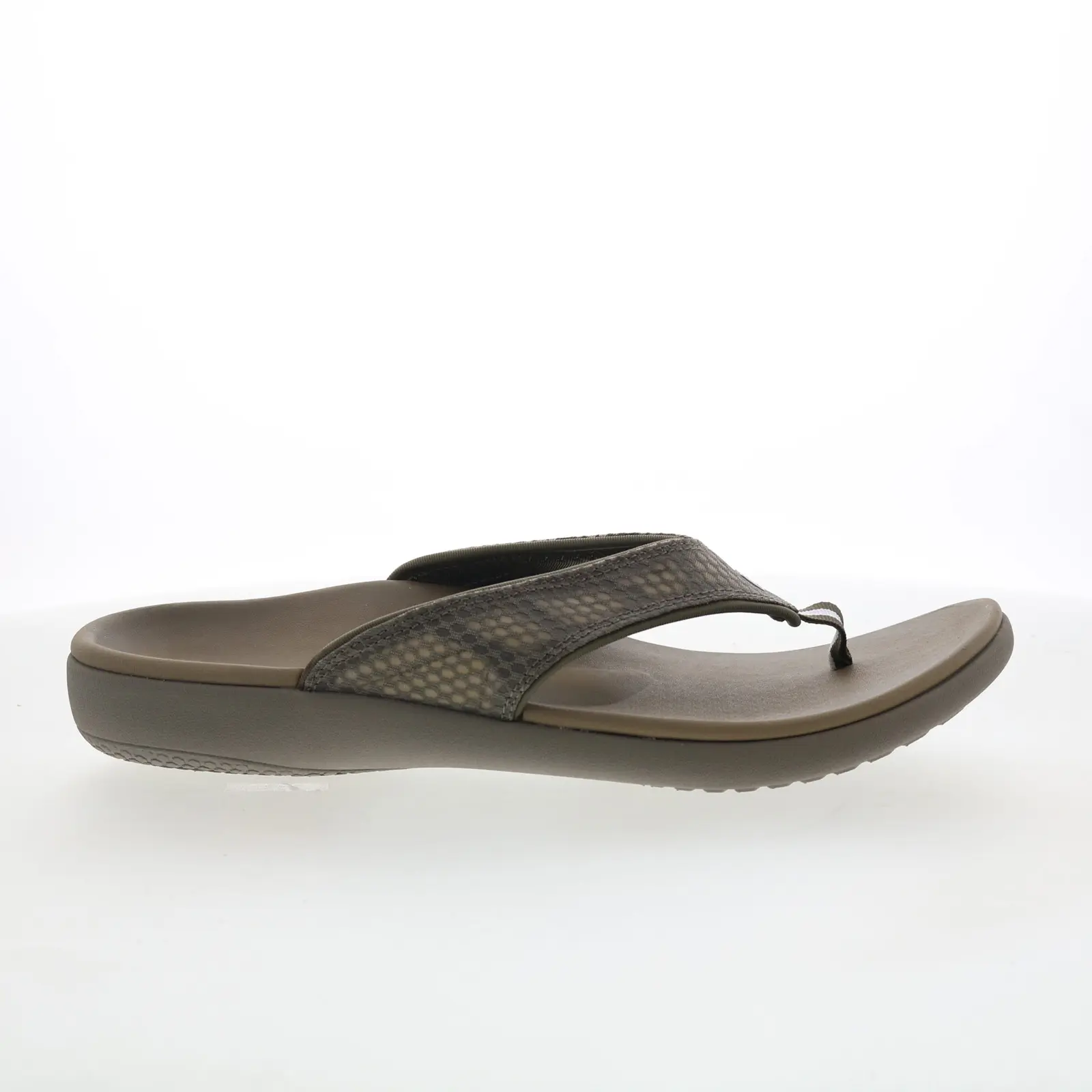 Spenco Yumi Breeze Major 39857 Mens Gray Synthetic Flip-Flops Sandals Shoes
