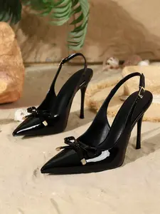 Women's Elegant PU Stiletto Heels, Pointed Toe Ankle Strap High Heels, Comfortable and Versatile, Perfect for Daily Wear