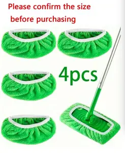 4pcs Washable Microfiber Mop Pads, Design For Wet Or Dry Floor Cleaning, Easy To Install, Essential Home Cleaning Supplies, Garden Tools