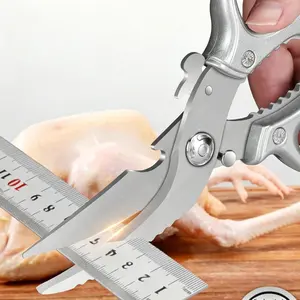 Heavy Duty Kitchen Bone Scissors Multifunctional Sharp Stainless Steel Poultry Shears Auto Rebound Labor Saving For Cutting Chicken Ribs Meat Fish Bone Food Prep Household Cooking Gadgets