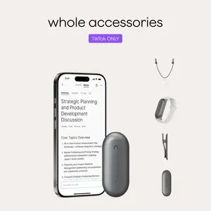 Plaud NotePin Voice Recorder,AI Voice Recorder, App Control, AI Notetaker, AI Transcribe & Summarize Support 112 Languages, 64GB Memory, Audio Recorder for Lectures, Meetings