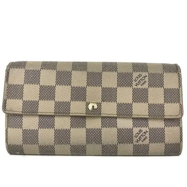 Pre-owned Louis Vuitton Other other Damier Azur Porte Feuille Sarah Long Bifold Wallet 12152373690/936146