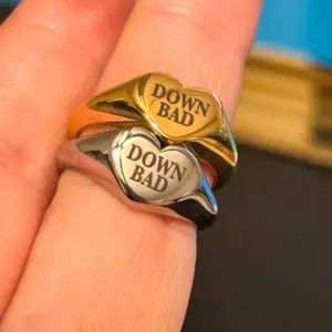 Stainless steel DOWN BAD ring