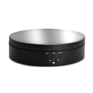 Motorized Rotating Display Stand 360 Degree Electric Rotating Turntable for Photography Products Display Jewelry Watch 3D Models Cake and Collectibles (Mirror)