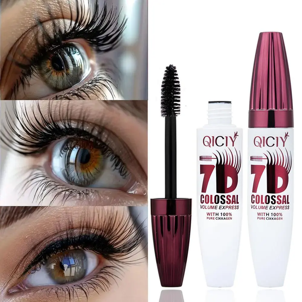 2PCS NEW 7D Lengthening Mascara - 24H Long Wear Volume & Curl, Smudge-Proof Lift for Natural Faux Lash Look