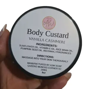 Vanilla Cashmere Body Custard - Soft and Luxurious Cashmere Blend, Ideal for Versatile Use