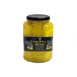 Member's Mark Pineapple Spears in Coconut Water 42 oz Natural Low Calorie Snack with Fresh Pineapples Soaked in Light Syrup & Coconut Water