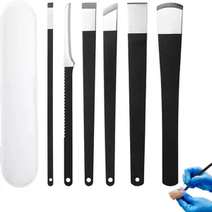 6 Pcs Ingrown Toenail Removal Kit, Pedicure Knife Foot Callus Remover with Storage Box, Dead Skin Corn File Rasp for Professional Foot Care