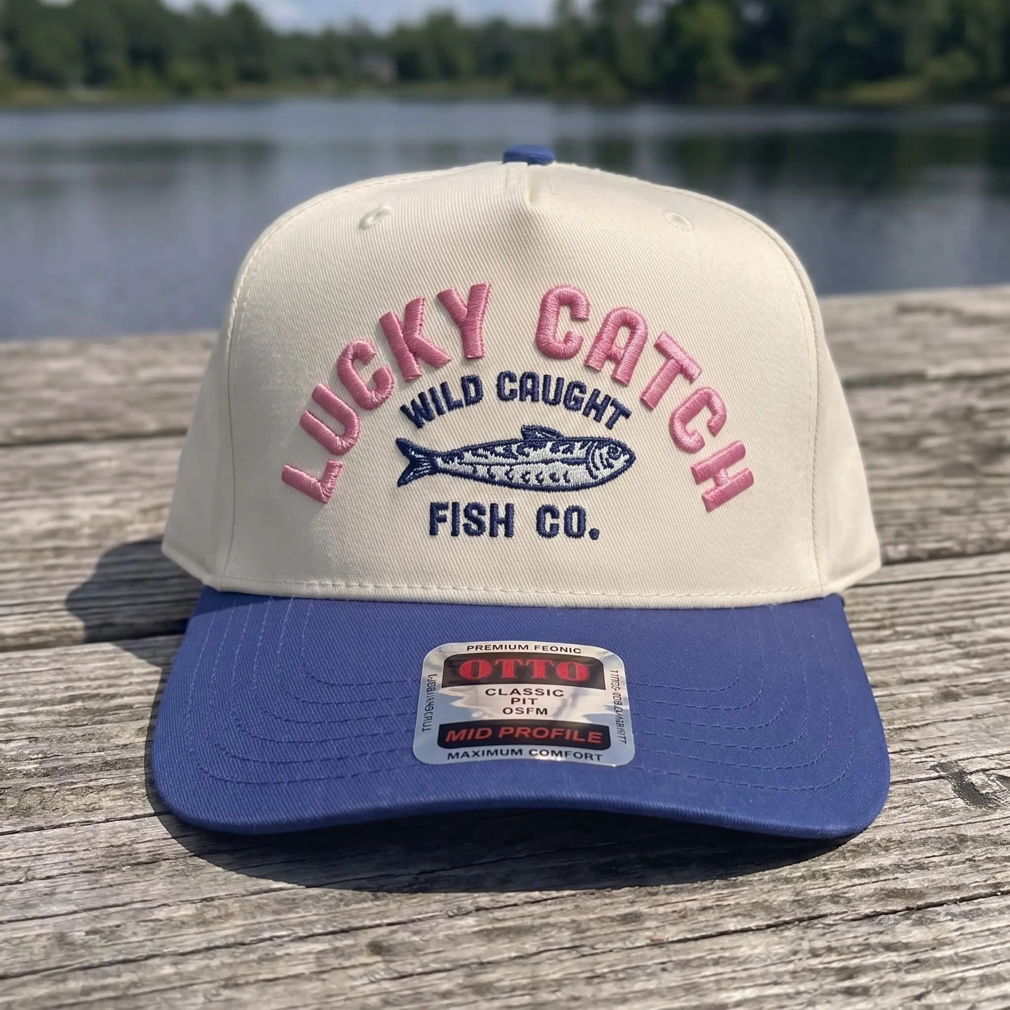 [HOT] Fishing Hat Lucky Catch Fish Embroidered Cap, Funny Fisherman Gift, Unisex Hat, Trendy Adjustable Outdoor Gift for Her, Wife, Bride, Mom, Girlfriend