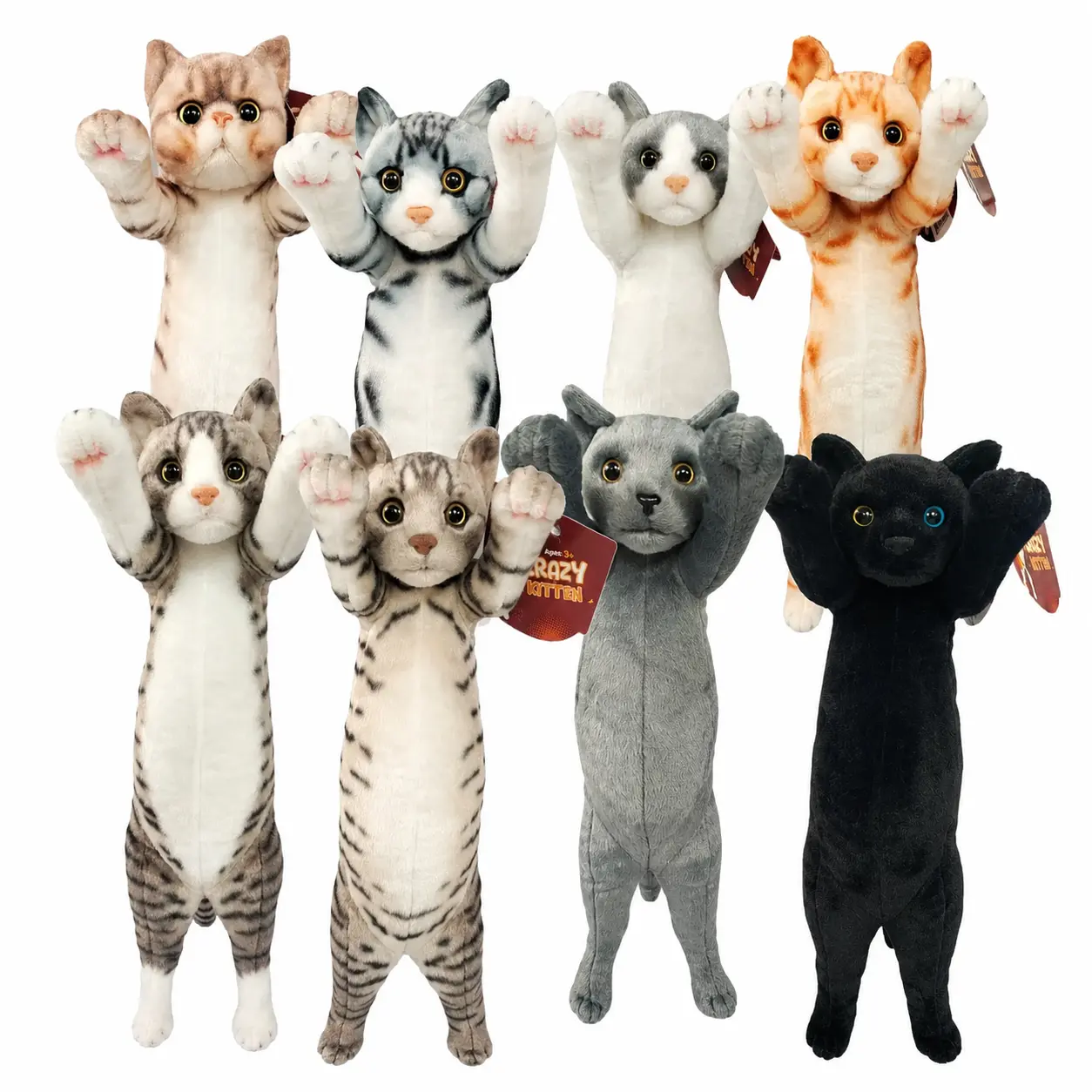 Crazy Kitten 23'' Large Blind Cat Plush