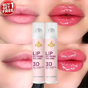 3D Lip Plumping Serum with Turmeric and massage rollerball 2pcs, an instant plumping and color-enhancing liquid lipstick, suitable for all lip types.  Provides a soft, smooth, and long-lasting, high-shine, glossy finish.