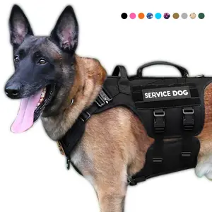 Tactical Dog Harness&Super shock protection,&Adjustable &Comfortable soft,PETNANNY Dog Harness Service Dog Vest from S to  XL Breed Dog, Hook and Loop Panel for Service Dog Patchs, Work Dog  Vest with Handle for Walking Hiking Training, ,dog gift