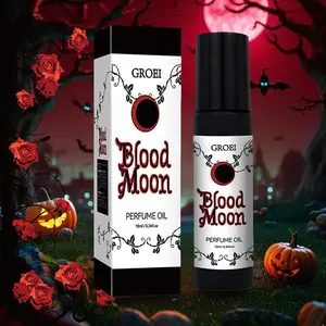 5-Pack Halloween Perfume Oil Fragrance Set - Immerse in Mystery & Magic with Scents of Spiced Pumpkin, Berry Blood Moon & Mystic Woods. 10ml Roll-On Bottles, Perfect for Costume Party & Gothic Gift Halloween Theme
