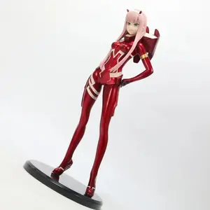 24cm Anime DARLING in The FRANXX Zero Two Action Figures PVC Toy Desk Decor Statue Collection Model for Kids Birthday Gifts Toys