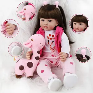 Doll -20 Inches (Approximately 50 Centimeters) Baby Soft Body Realistic Newborn Doll All Vinyl Body Movable Realistic Baby Doll Girl With Feeding Kit Gift Box, Suitable For Children Over 3 Years Old