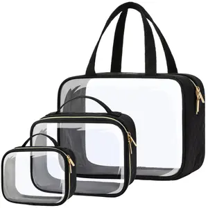 Clear Toiletry Bags, Clear Makeup Bags, Waterproof Clear Travel Bags Fit Carry-on Travel Essentials