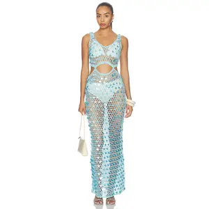 superdown Elena Maxi Dress in Ice Blue