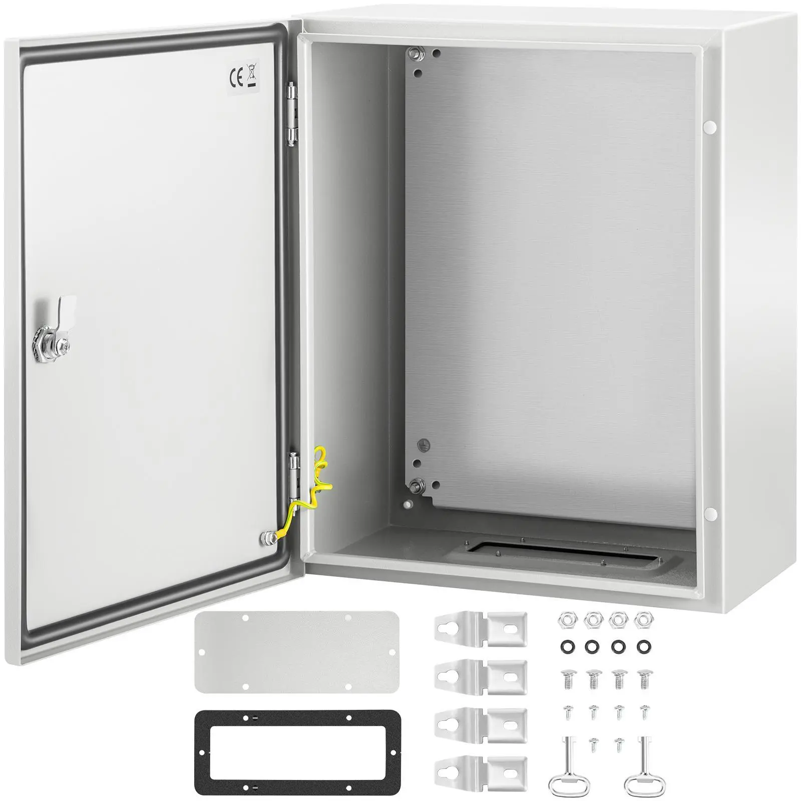 【summerfinds】VEVOR NEMA 4X Steel Lock Box, 20x16x10 in IP66 Waterproof Dustproof Electrical Junction Box, Indoor/Outdoor Use, with Mounting Plate, Security Box, Lockbox