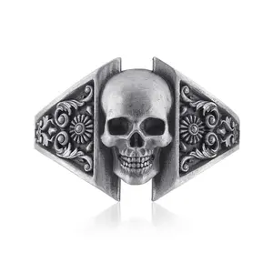 Patterned Skull Ring