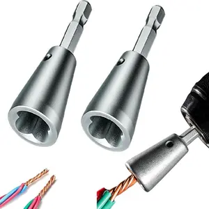 Wire Twisting Tools, Wire Stripping And Twisting Tools for Power Drill, Cable Quick Stripper, Power Tool Accessories for Drill, Diy Tools (2 Counts)