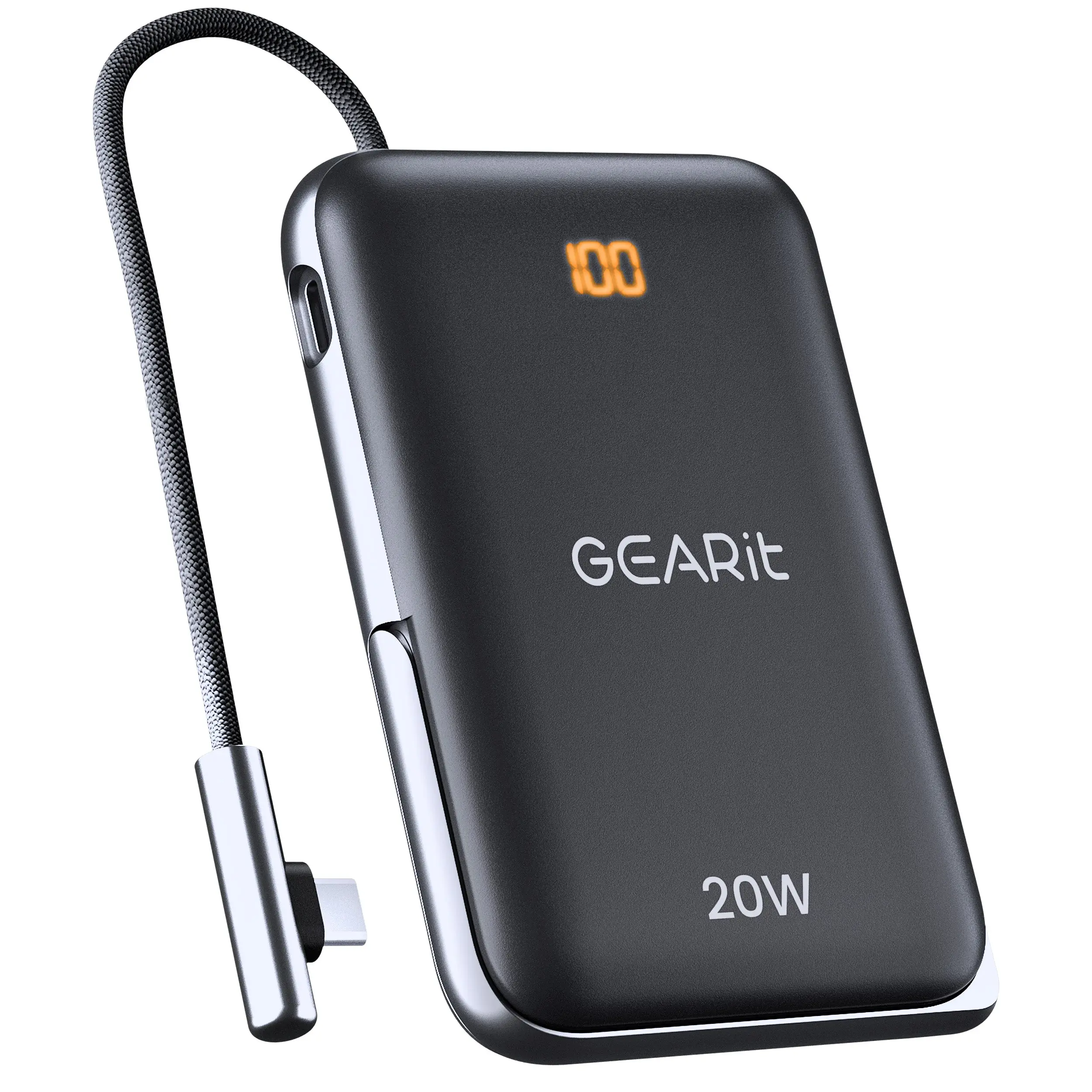 GearIt 3-in-1 10000mAh Portable Magnetic Power Bank, Smartphone Accessory with MagSafe Battery Pack, Kickstand - 20W Wireless Charging for iPhone, Android Mobile Devices
