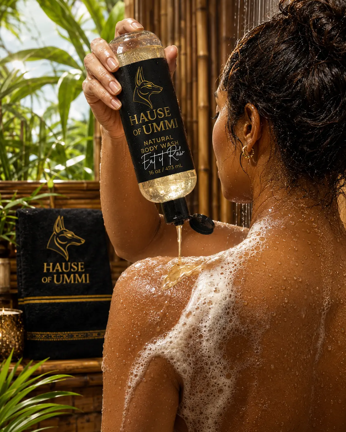 Hause of Ummi Luxury Moisturizing Wash 16 FL OZ All Natural Shower Wash Body Care Body Wash