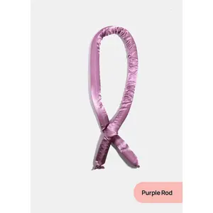 AOA Heat-free Satin Hair Curling Rod - Purple