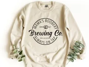 Brewing Co Sweatshirt Breastmilk Sweater Moms Milk Crewneck Moms Boobery Jumper Baby Shower Gift for New Mom for nursing