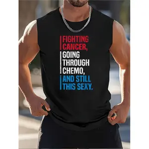 Men's Cancer Warrior Tank Top With Inspirational Quote For Survivors And Supporters