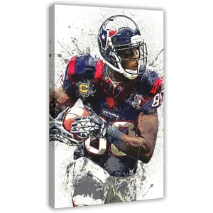 Loneium Andre Johnson Rugby Star Canvas Poster High-Quality Artistic Wall Art Decor for Living Room Bedroom Gift Ornaments US Origin