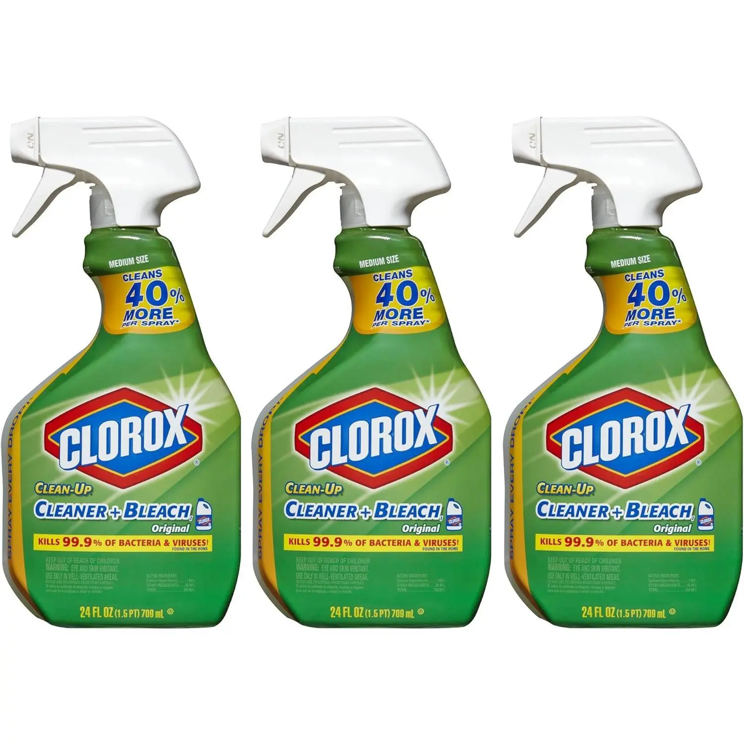 Clean-Up Bleach Cleaner Spray Value 24 Fl Oz (Pack of 3)
