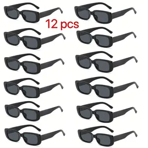 12pcs Classic Small Frame Glasses, Unisex Universal Costume Eyewear, Birthday Party Wedding Prop, Photo Booth Essential, Party Event Props, Party Supplies