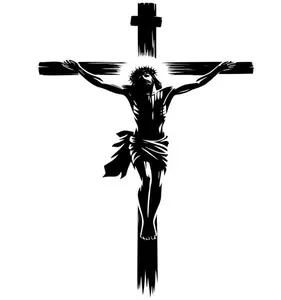 Jesus On Cross Sticker Vinyl Decal