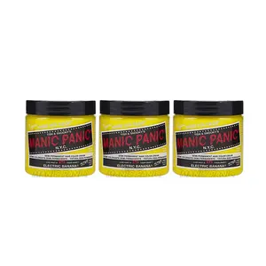 Manic Panic Semi-Permament Haircolor Electric Banana 4 Ounce (118ml) (3 Pack)