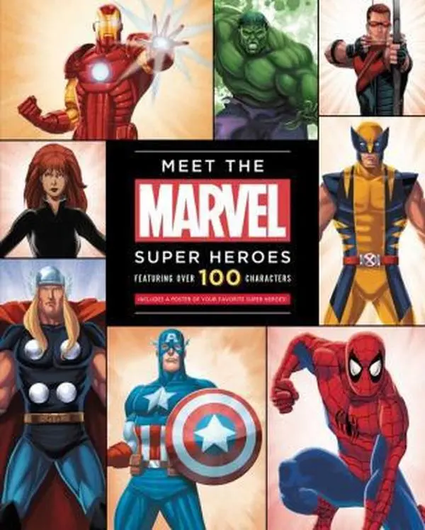 USED Book - Meet The Marvel Super Heroes: Includes a Poster of Your Favorite Super Heroes! by Scott Peterson (Hardcover) - english