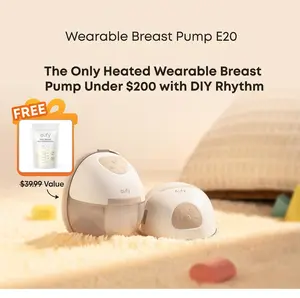 [LIVE] eufy E20 Heated Wearable Breast Pump, 3 Heat Levels, Hands-Free Breast Pump with Innovative HeatFlow, Optimized Rhythm via App, Hospital-Grade Suction, Leakproof, Ultra-Slim and Quiet for in-Bra Use