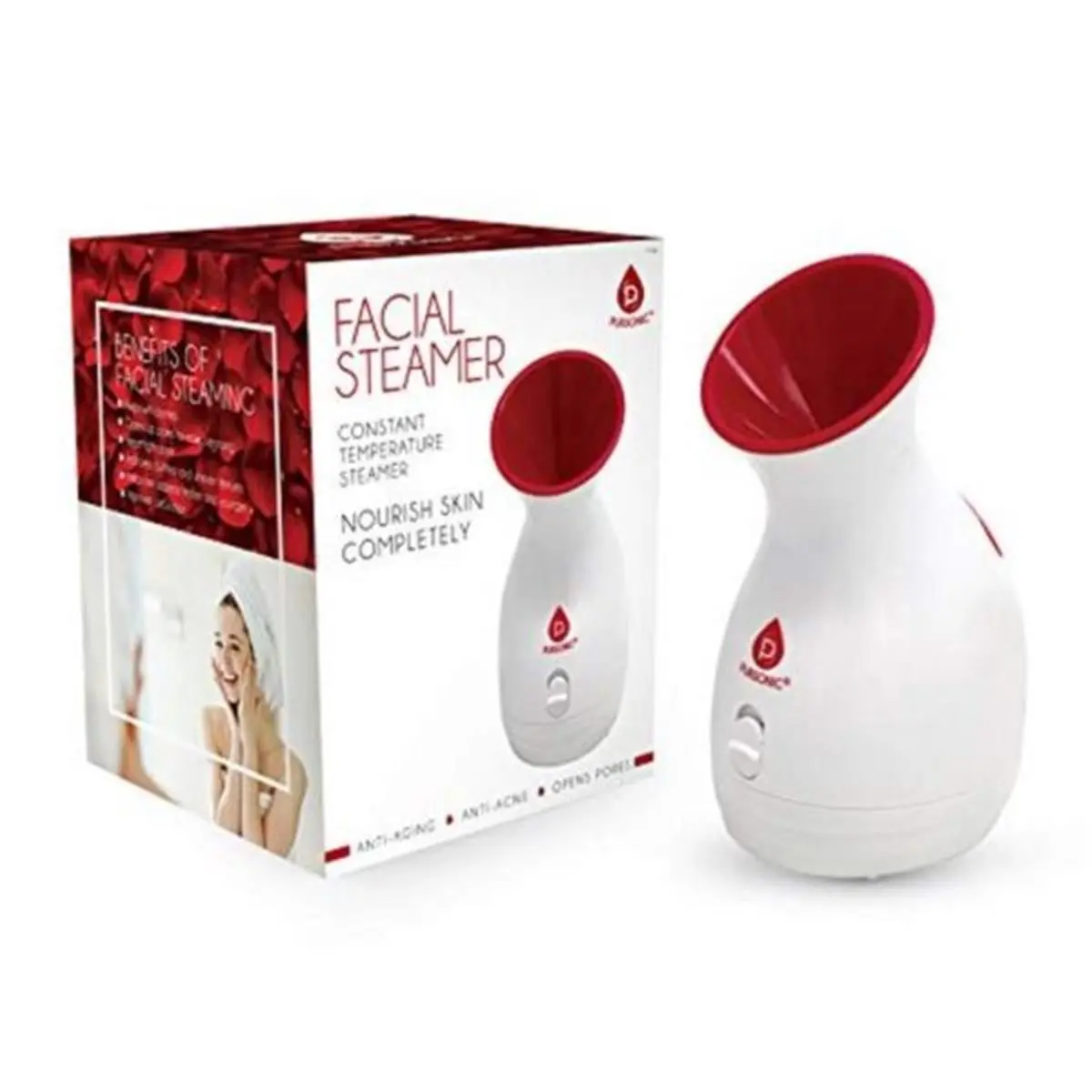 212 MAIN Nano Steam Face Steamer, Facial Beauty Instrument that Purifies Skin & Boosts Moisturizer for Professional Home Use, At Home Facial, Anti Wrinkle, Ceramic, Essential Oils, Adult, Improves Circulation, Aromatherapy, Hydration Boost, Skin Detox, Na