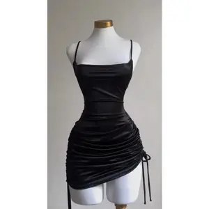 Europe and the United States explosive new cross-border dress summer high sense lace-up sexy halter spice bag hip skirt