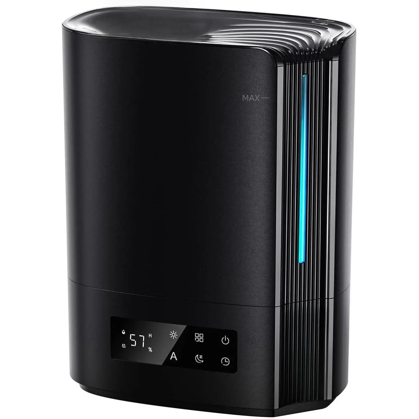 6L Large Size Filter-Free Smart Ultrasonic Humidifier - Top-Fill Cool Mist, Quiet Auto Diffuser with Humidistat, Auto Shut Off, Aromatherapy for Home, Safety Features, 60-Hour Runtime for Kid Room (Black)