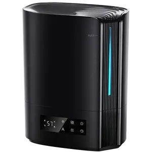 6L Humidifiers for Bedroom Large Room & Essential Oil Diffuser, Ultrasonic Top Fill Cool Mist Humidifiers for Baby, Plants, Nursery Last up to 60 Hours, Smart Humidistat Control, Quiet, Black