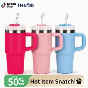 14oz BPA-Free Stainless Steel Toddler Straw Tumbler Mug-Double Wall Vacuum Insulated Reusable Portable Beverage Water Flask, Leakproof Travel Drinkware with Handle, Silicone Straw, 24+hr Ice Retention, Cup Holder-Friendly Base Bottles