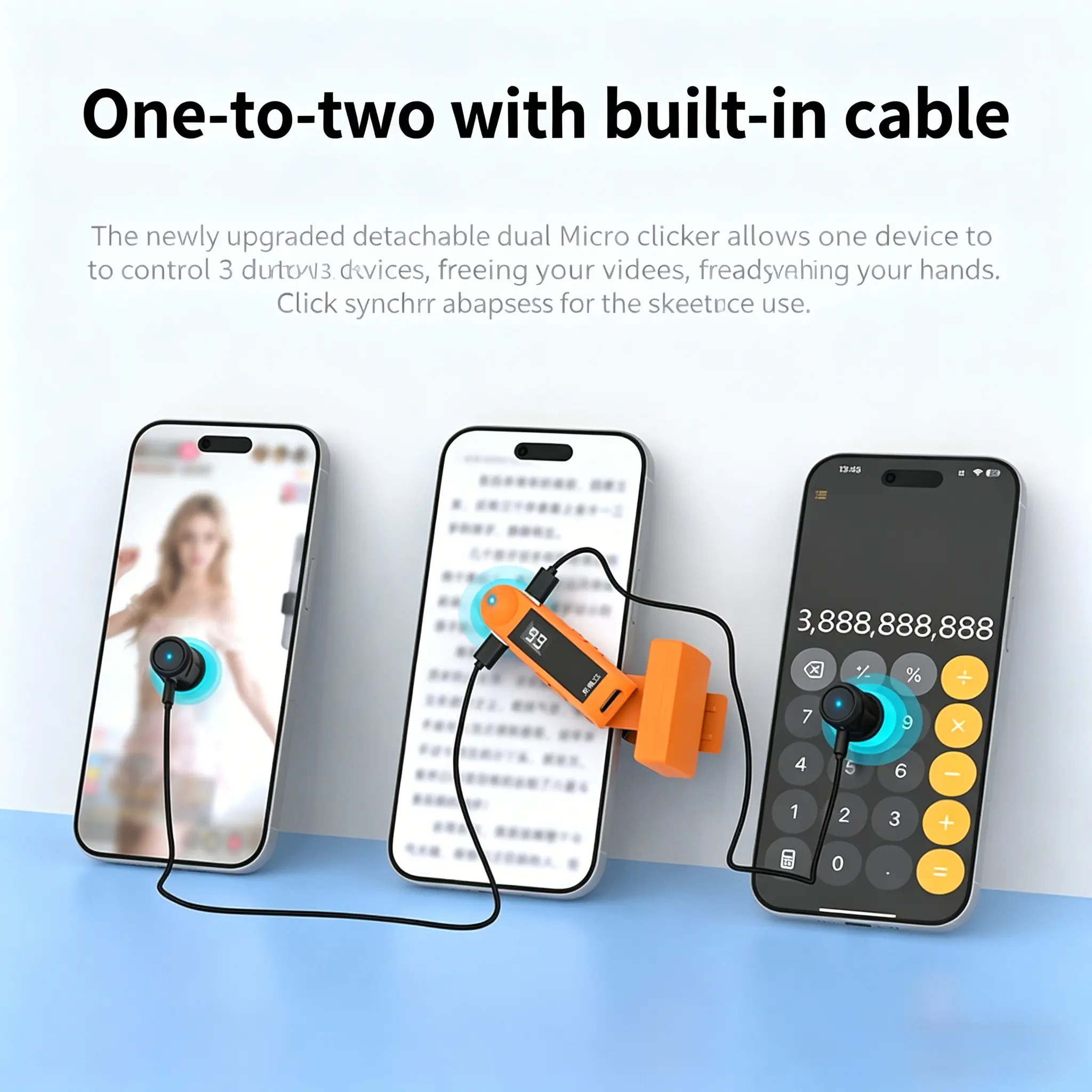 2026 Upgraded Mobile Smartphone Auto Clicker Accessory - Built-in Battery, No Power Source Connection Needed, Tech Gadget for Gaming, Cellphone Live Streaming Likes