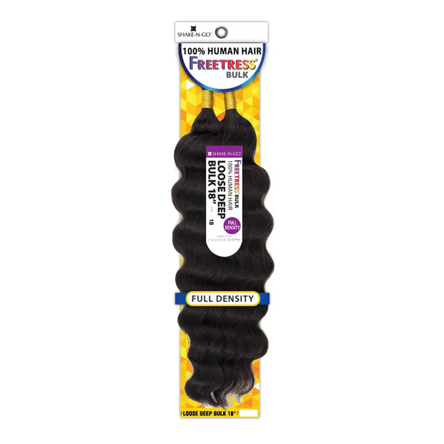 Freetress 100% Human Hair Loose Deep Wave Bulk Extensions - 18in Human Hair Bundles for Crochet Braiding Styles, Hair Weave Extensions