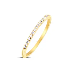 Micro Pave Stacking Band- White
